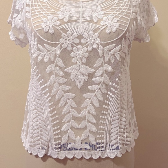 New Express allover embroidery top - Picture 2 of 6